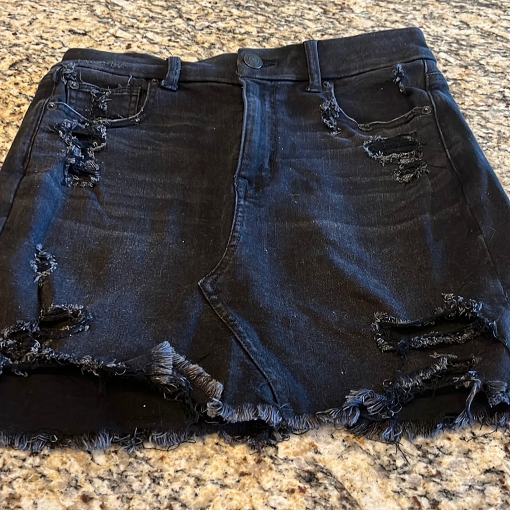 AE next level stretch denim skirt